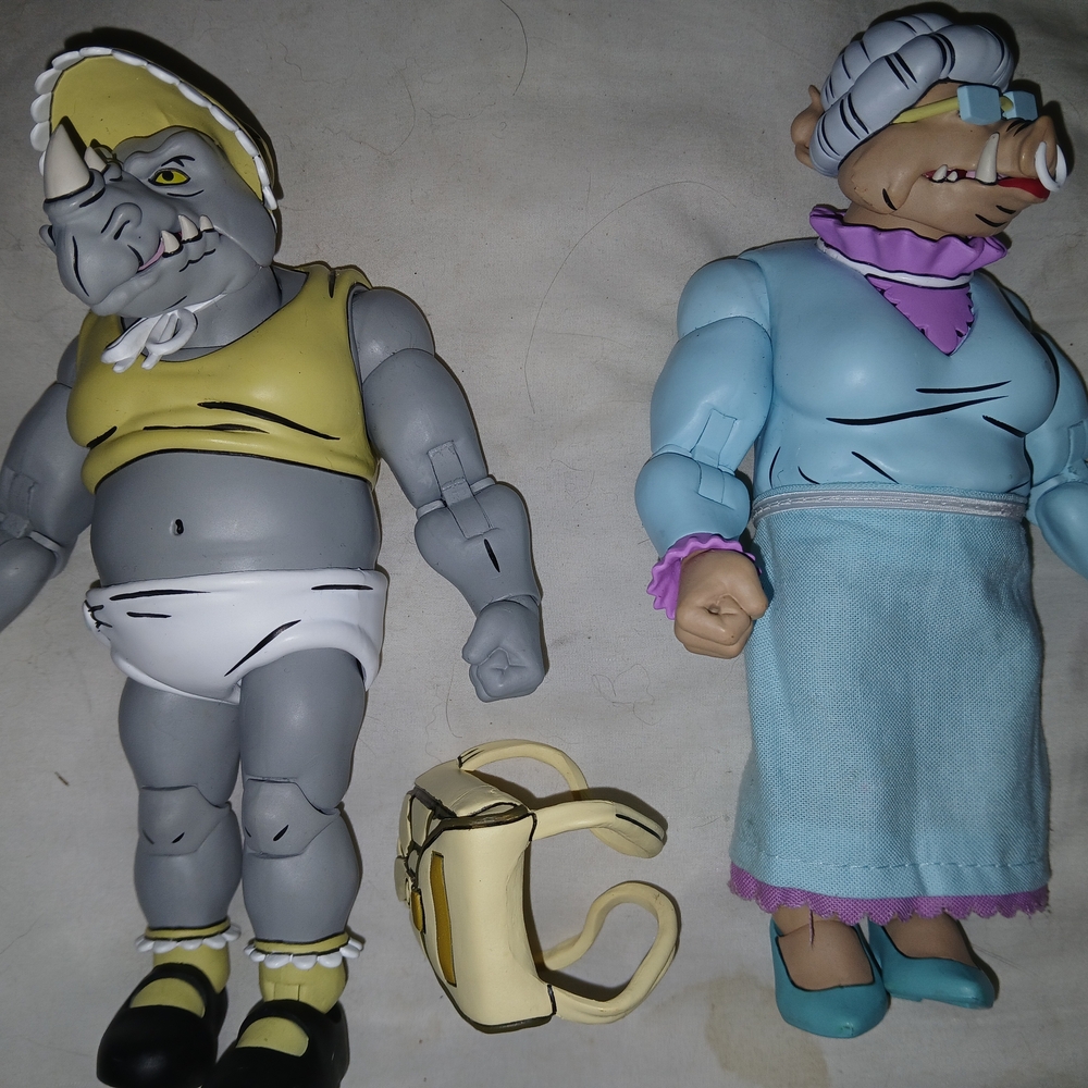 Rock Steady and  Beebop TMNT Action Figures Set